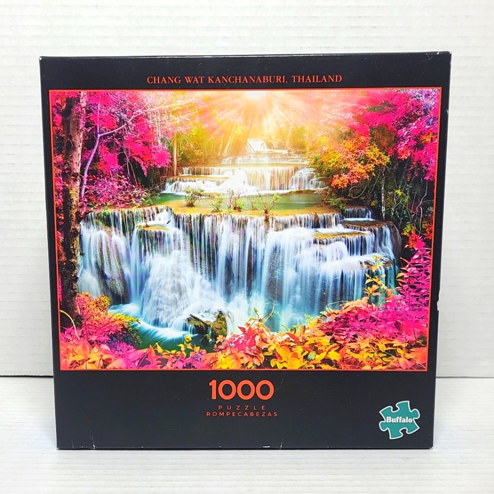 Buffalo Chang Wat Kanchanaburi,Thailand-Huai Mae Khamin Waterfall 1000pcs Puzzle